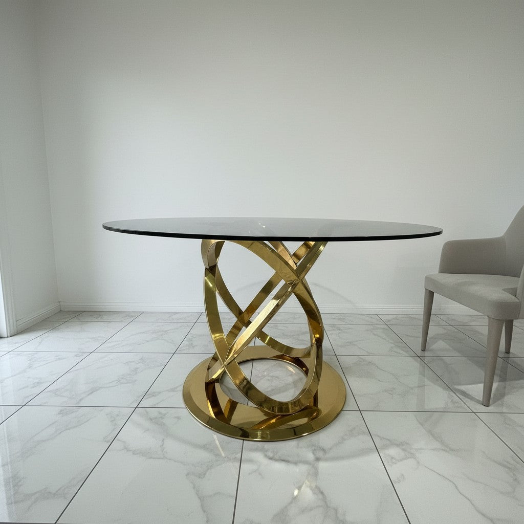 Infinity Luxury Tempered Glass Dining Table