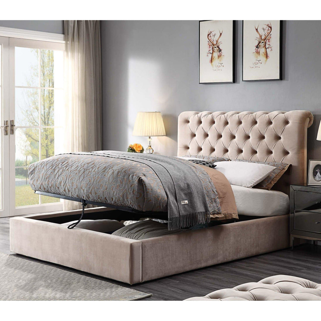 Triton Velvet King Bed Frame - DLB Furniture
