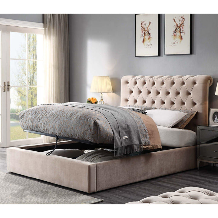 Triton Velvet King Bed Frame - DLB Furniture