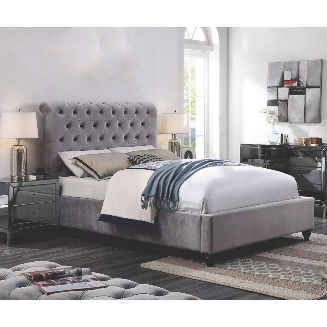 Triton Velvet King Bed Frame - DLB Furniture