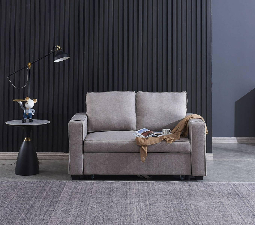 Miles 2 seater Sofa bed - Beige - DLB Furniture