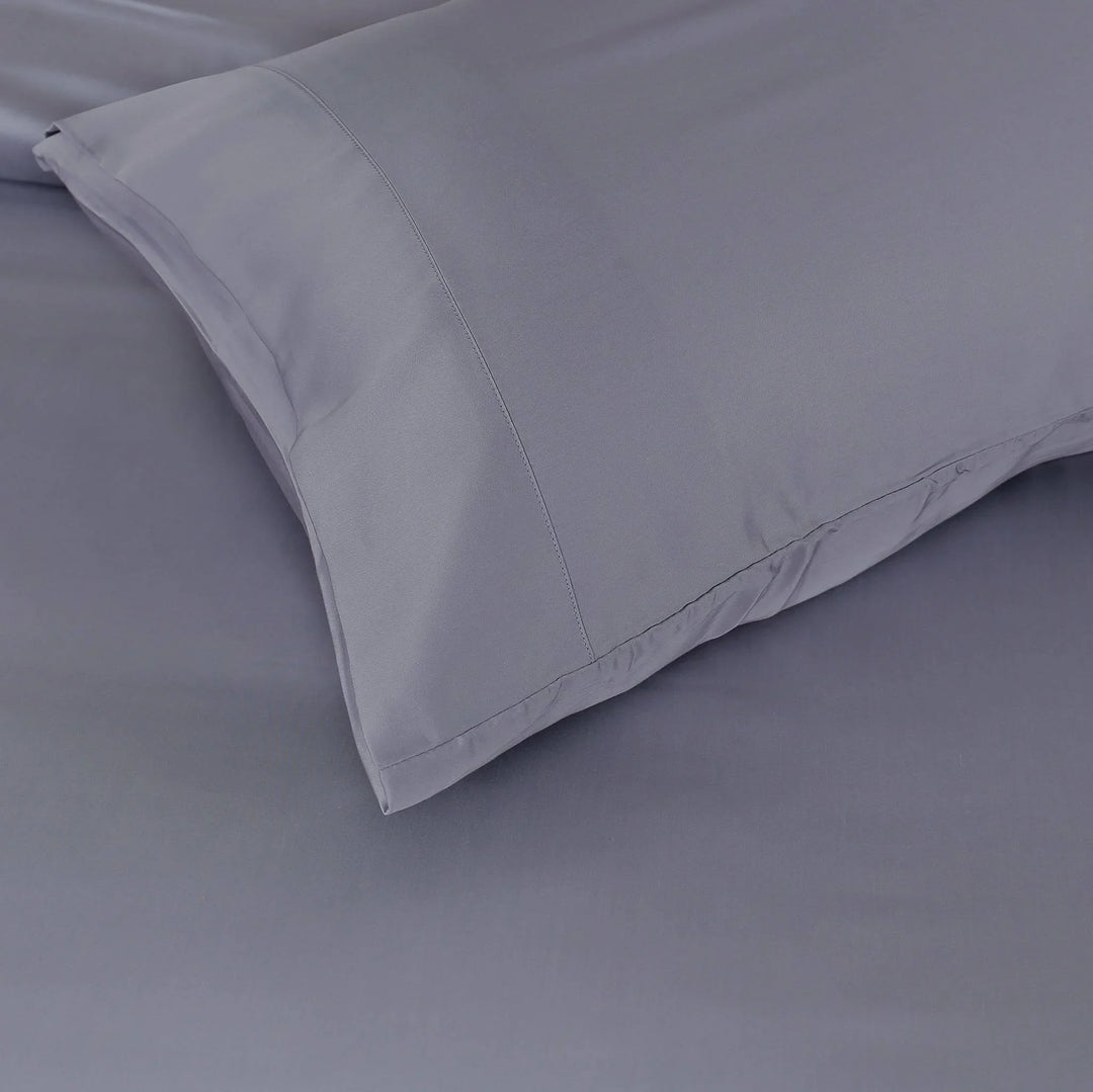 TENCEL™ 100% Lyocell Fibre Quilt Cover Set Grey Queen - DLB Furniture
