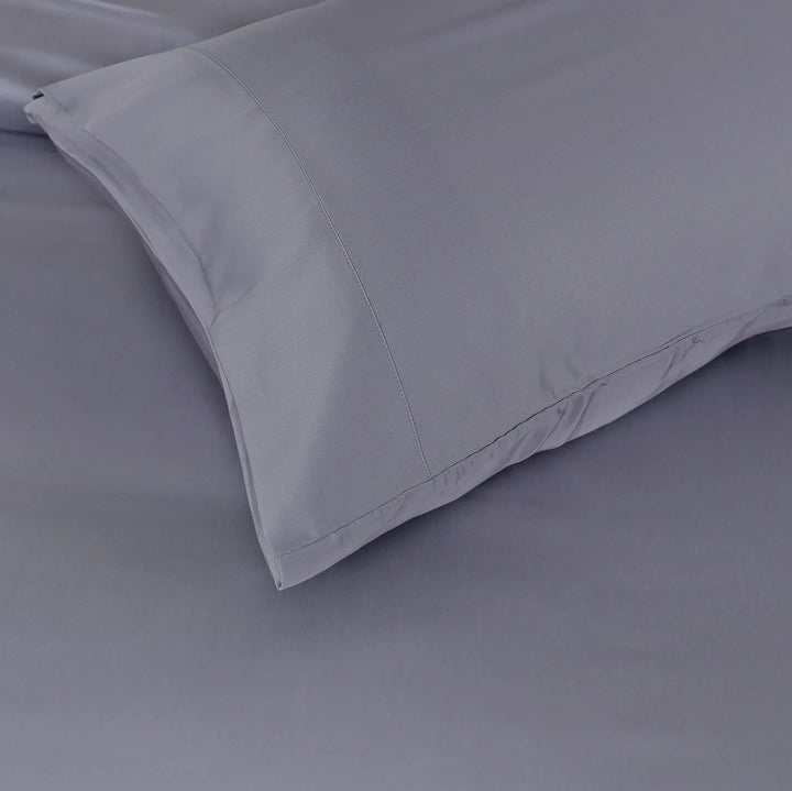 TENCEL™ 100% Lyocell Fibre Quilt Cover Set Grey Queen - DLB Furniture