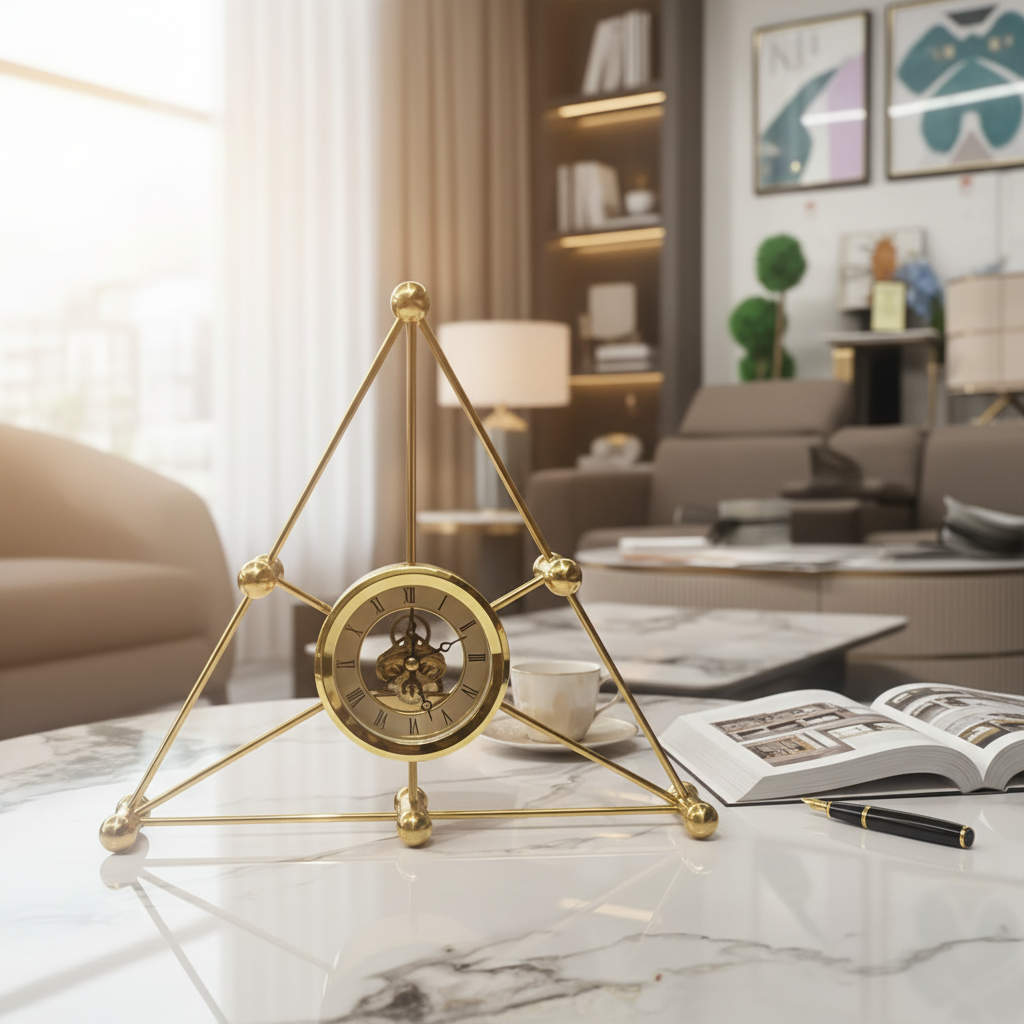 TriNova Triangle Clock (Triangle Table Clock)