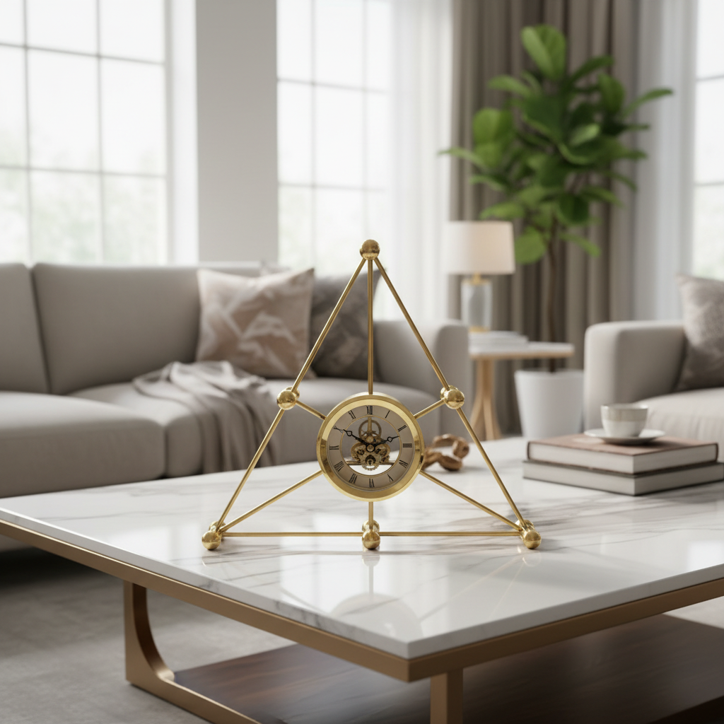 TriNova Triangle Clock (Triangle Table Clock)