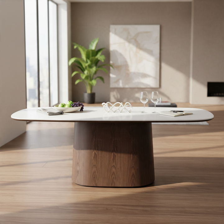 Ravello Luxury Curved Walnut Dining Table (Custome Desgin Only)