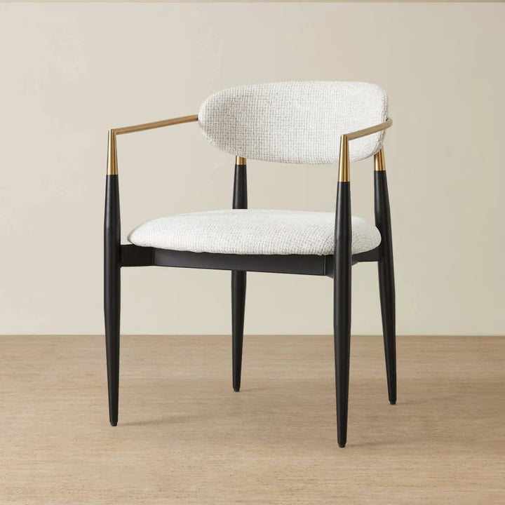 Sienna White Fabric Dining Chair – White
