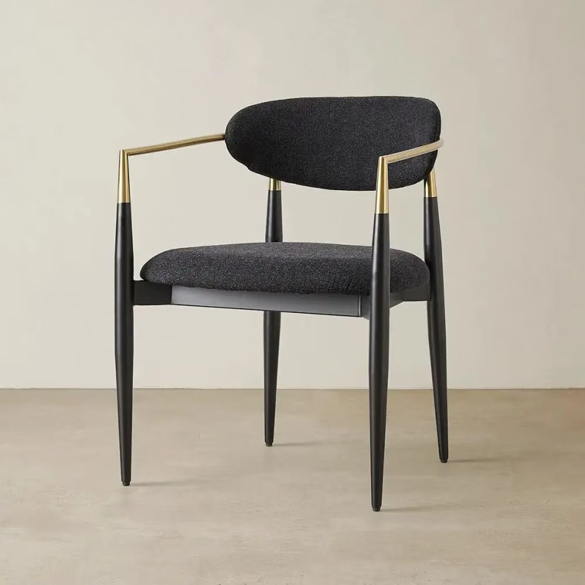 Sienna Black Velvet  Dining Chair – Black
