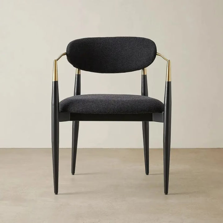 Sienna Black Velvet  Dining Chair – Black