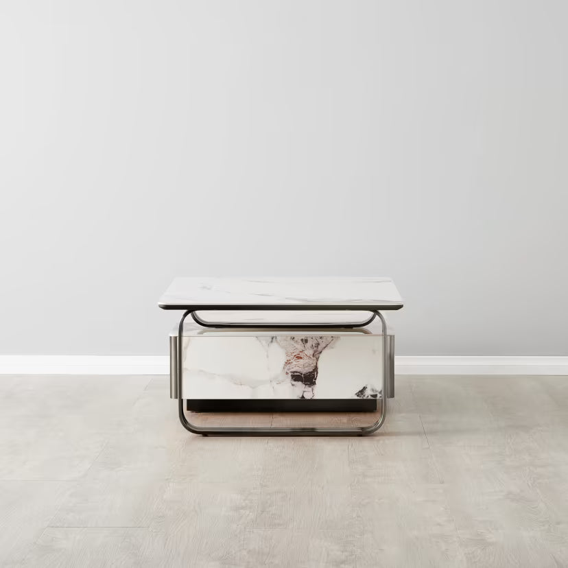 Catalyst Modern Sintered Stone Coffee Table –Black nickle