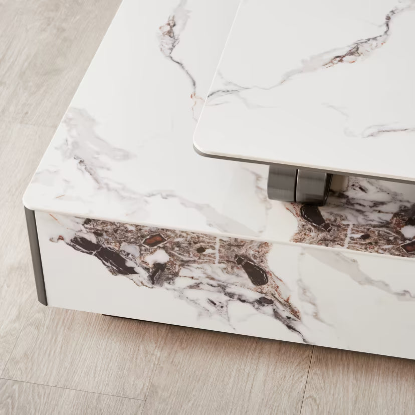 Catalyst Modern Sintered Stone Coffee Table –Black nickle