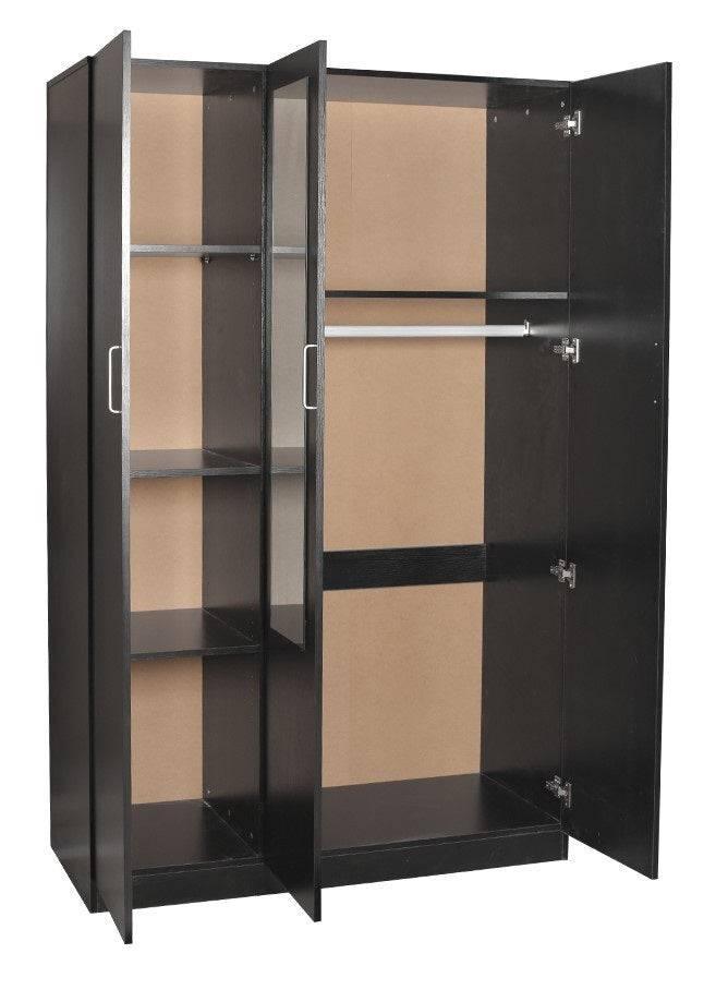 Beli 3 Door Black Wardrobe - DLB Furniture