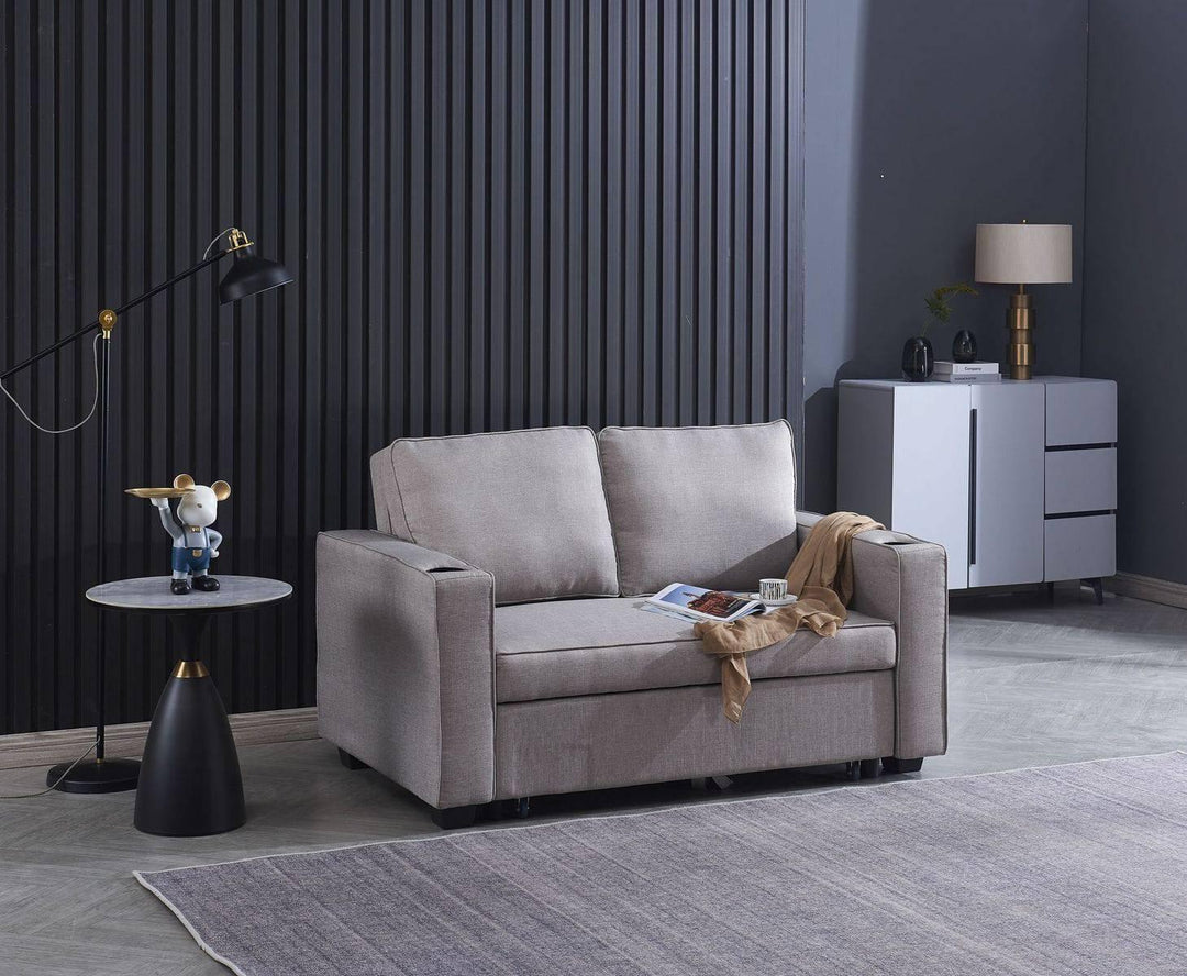 Miles 2 seater Sofa bed - Beige - DLB Furniture