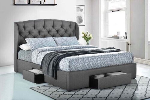 Henrick Fabric Queen Bed Frame